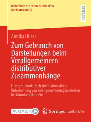 cover image of Zum Gebrauch von Darstellungen beim Verallgemeinern distributiver Zusammenhänge
